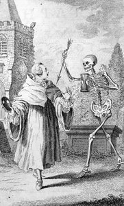 William Toldervy „Select Epitaphs” című művének előlapja, Louis Philippe Biotard (fl.1738-63) metszete, 1755-ben nyomtatva